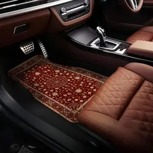 Vintage Floral Pattern Car Floor Mat, 4 Counts/set Multi-purpose Non-slip Car Floor Mat, Universal Car Interior Decoration Accessories for Women & Men