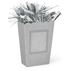 Silver Glitter Balloon Weight Centerpiece with Photo Frame