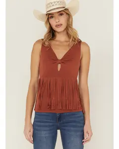 Bluebell Twist & Fringe Top