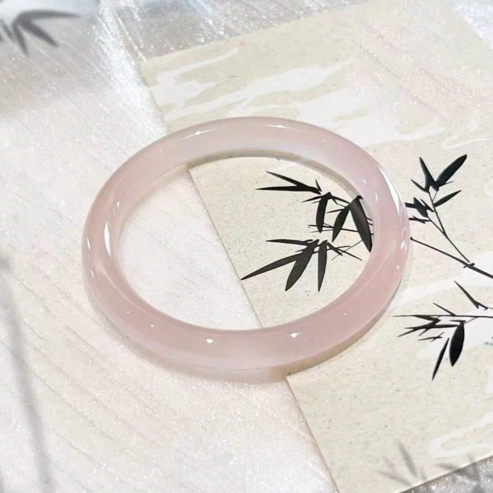 Elegant natural pink jade bracelet - Everyday wear bracelet for women, a perfect gift for the ladies.