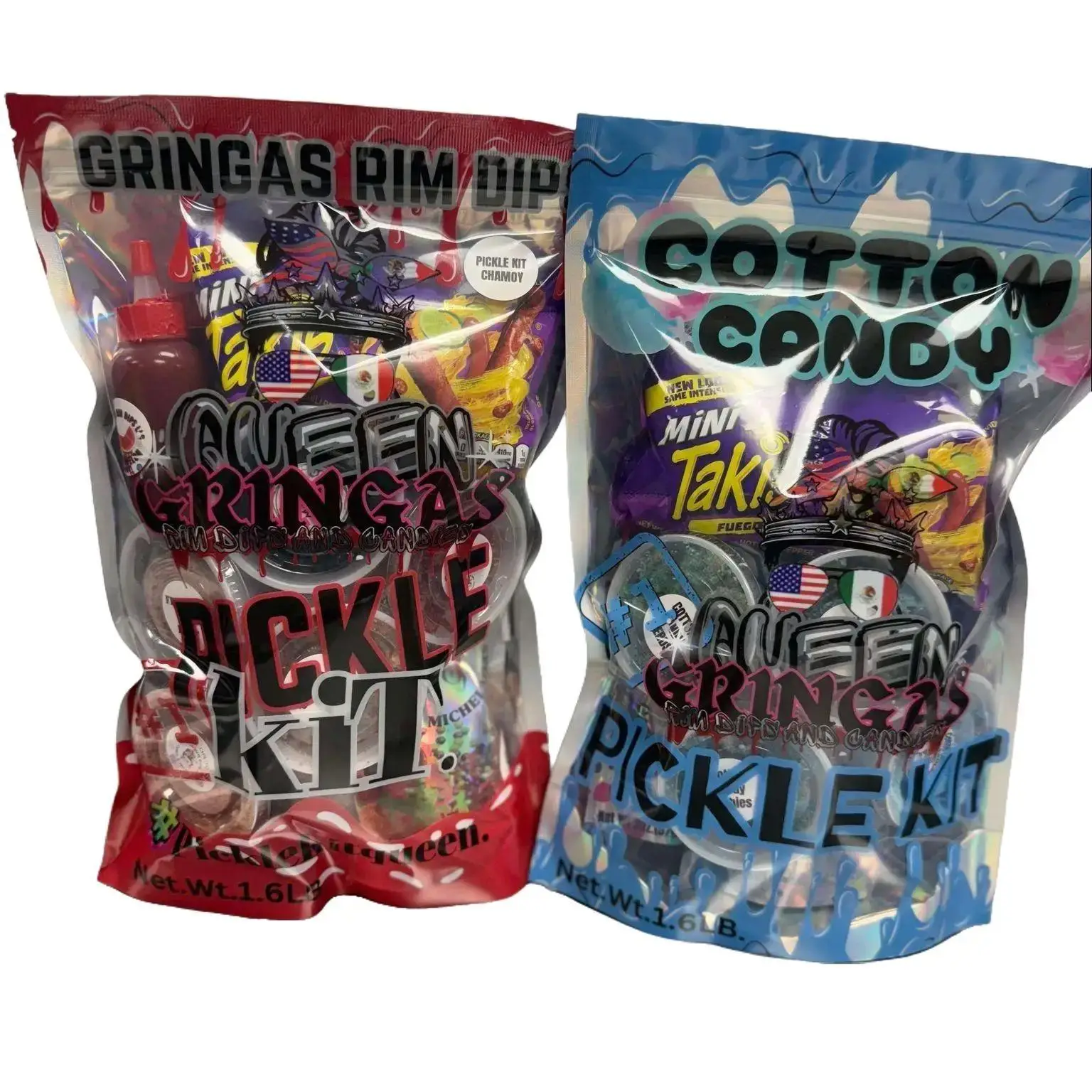 Gringas Pickle Kit bundle 2-pack with candy toppings (Pick your own flavor)