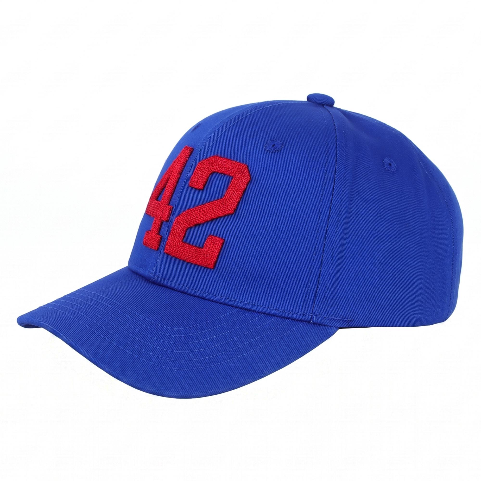 50th Patch #42 Robinson Baseball Day Men's Baseball Cap Blue Black Adjustable Curved Brim Outdoor Sport Hat Dad Cap Snapback Fitted 100% Polyester 3D Embroidery