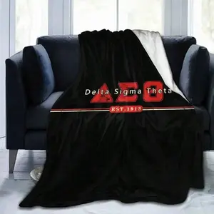 3D Printed Delta Sorority Sigma Theta DST Blanket Sofa Cover Wool Fleece Tapestry for Bedroom Sofa Warm Bed Blanket birthday celebration