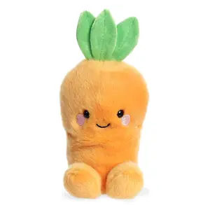 Palm Pals Adorable Cheerful Carrot 5 inch Orange Mini Soft Plush Collectable Stuffed Animal