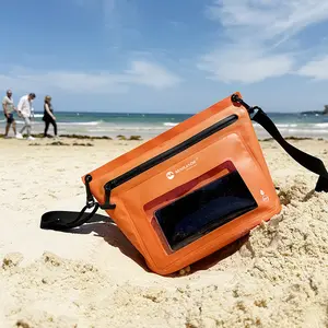 Ipx7 Waterproof Bag with Touchscreen Phone Pocket, Floating Airtight Shoulder Bag for Swimming, Rafting, Cycling, Hiking