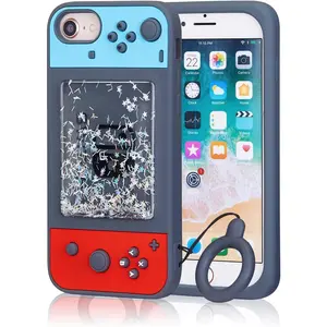 Case for iPhone SE 2022/2020 Cartoon 3D Phone Case for iPhone 7/8/6/6S Cute Kawaii Fun Quicksand Game Sparkle Bling Design Designer Silicone Cover Cool Funny Cases for Girls Kids Boys