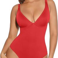 Sleeveless Deep-V Neck Puce Red