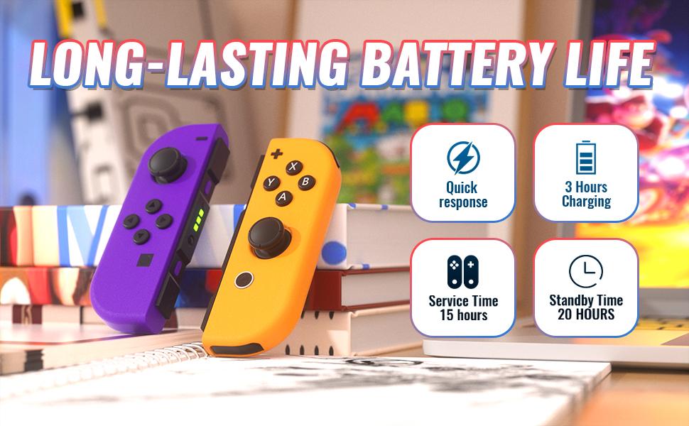 Joypad Controller for Switch1&2 Wireless Joypad Replacement for Switch Controller Left and Right Switch Joycons Support Dual Vibration Wake-up Function Motion Control switch joycons Gamepad