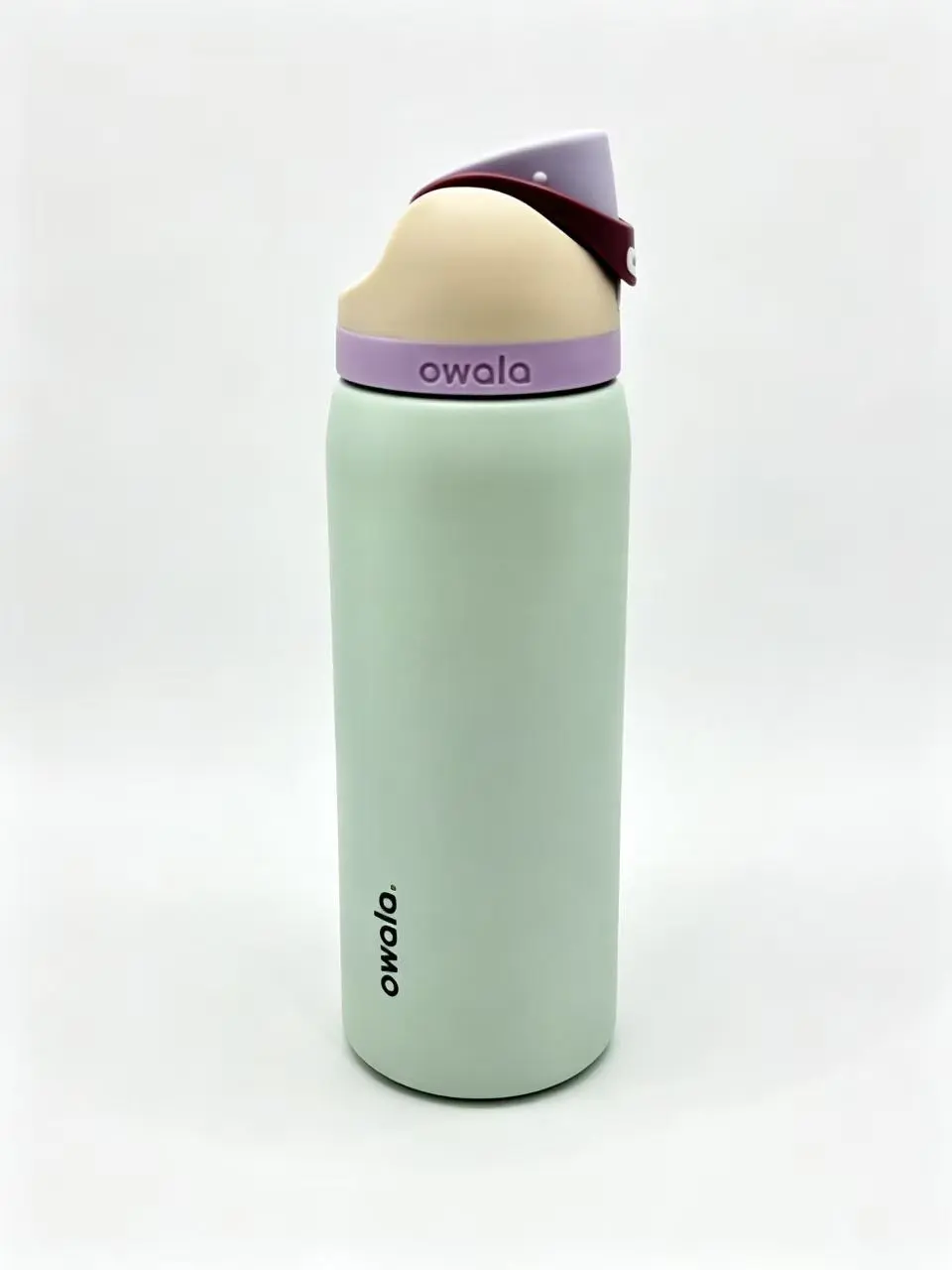 Owala 32oz FreeSip Vacuum Insulated Stainless Steel Flask, Stylish Minimalist Mint Sage Green Solid Tone, Leakproof Portable Drinkware for Women Travel Outdoor