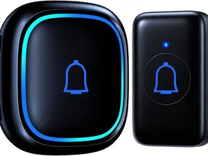 IP66 Doorbell Wireless Classroom Doorbell Waterproof & Dustproof with 66 Chimes Loud 115dB Door Bell Ringer 1000ft Range Electric Doorbells 7 Levels Volume Mute Mode for Bedroom Home Kids Room Office