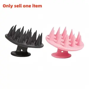 Silicone Head Massager Brush, Soft Shampoo & Conditioner Scrubbing Tool, Scalp Scratch Relief Shower Brush, Massage Hair Care Accessory, Shampoo Scrubber