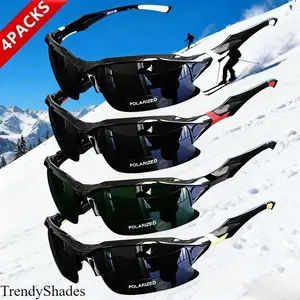 4-Pack Fashion Sports Polarized Sunglasses for Men & Women – Cycling, Running, Fishing Sun Glasses, Lightweight Outdoor Goggles