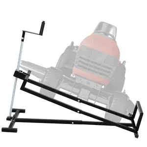 Garvee 880 lb Heavy Duty Telescoping Lawn Tractor Lift Jack – Collapsible, Manual & Power Drill Compatible – Perfect for Riding Mowers, Zero Turn Mowers, Tractors & ATVs – Red – Easy Lift, Safe Maintenance – Garage Essential!