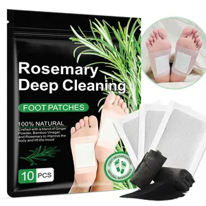 10PCS Herbal Foot Detox Patches, Natural Ginger & Bamboo Cleansing Pads for Stress Relief, Toxin Removal, Deep Sleep Aid & Relaxation Therapy, Wellness Foot Care Pads