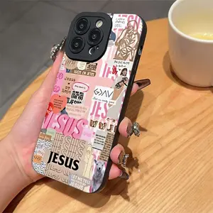 Letter Pattern Phone Case, Anti-drop Shockproof Phone Protector Cover, Phone Accessories Compatible with iPhone 12 13 14 15 16 Pro Max