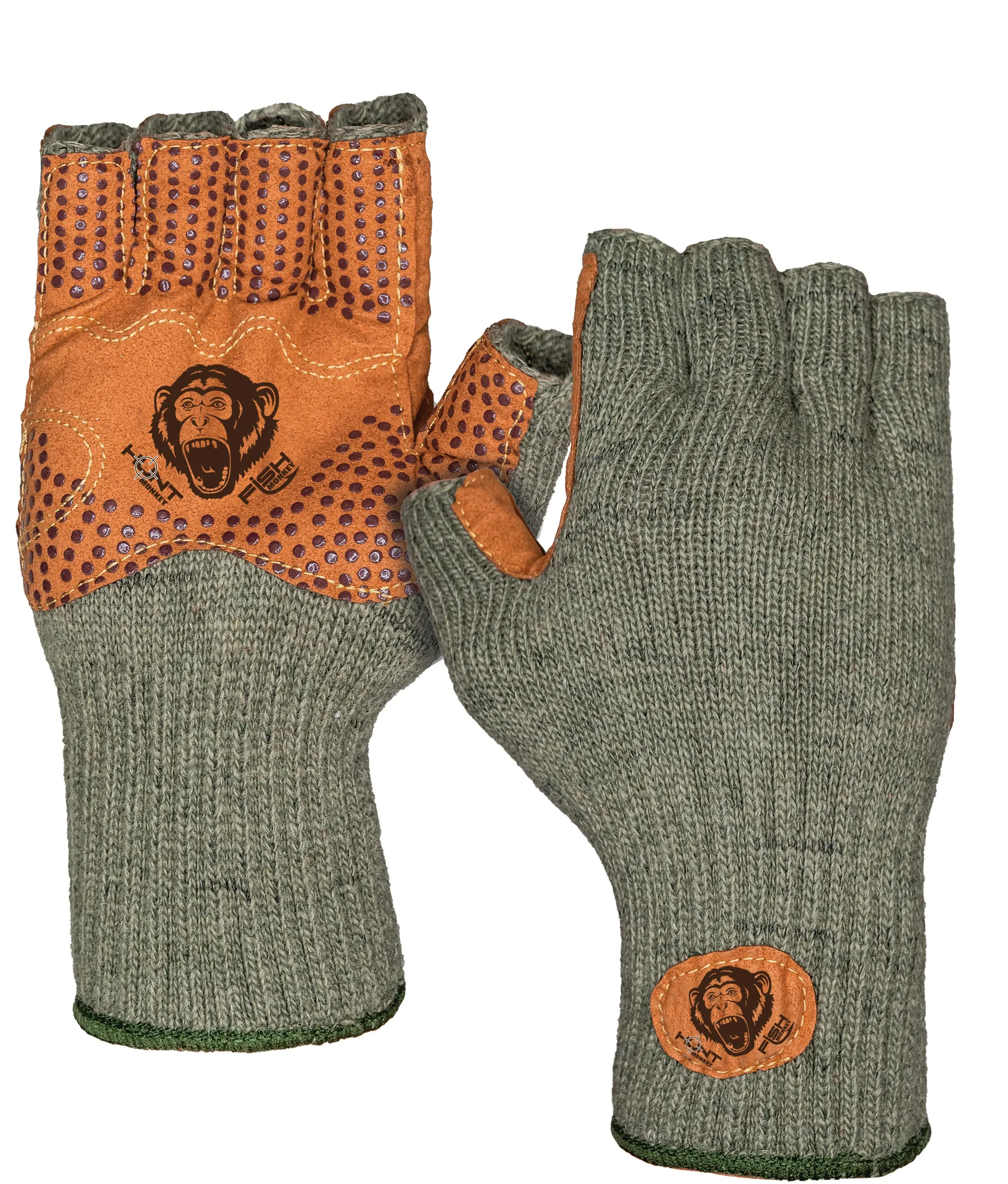 Wooly Precision Grip Half Finger Glove