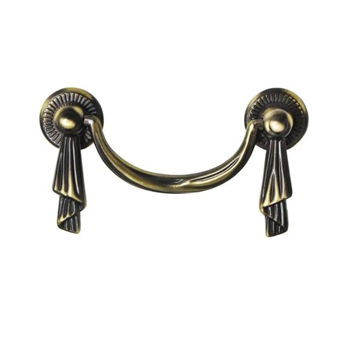 Utopia Alley HW310PLAB021 Lauren Pull Handle - Decorative Cabinet Drop Pull Handles for Cabinets and Drawers - Vintage Cabinet Hardware with Hand Finished Antique Brass - Metal Drawer Pull Handle, 2.5" Center to Center