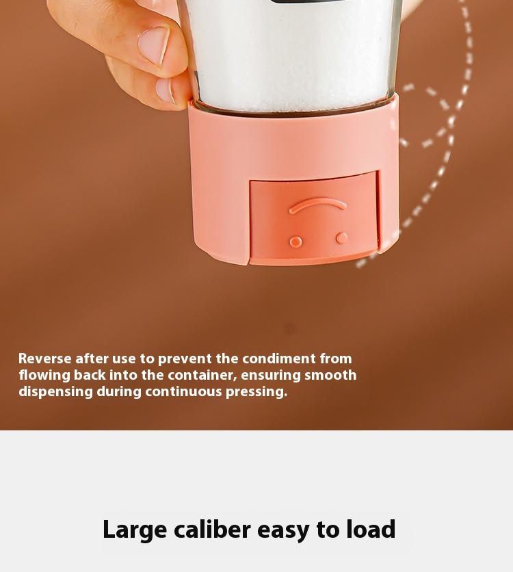 New home kitchen seasoning salt control bottle push-type quantitative seasoning bottle sealed moisture-proof seasoning bottle salt bottle spice bottle