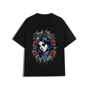 Vintage graphic tees Smlie Now Cry Later Chicana Tattoo Chicano Art Latina Payasa T-Shirt,huggy wuggy shirt summer clothes Womenswear Tops shirts womenvintage graphic tees Cotton Customized