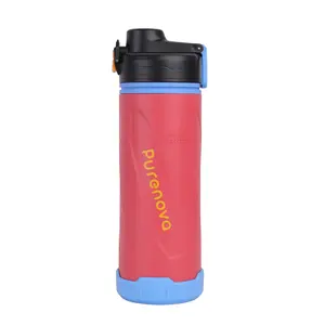 24oz WowPress Water Purifier Bottles-Indian Red