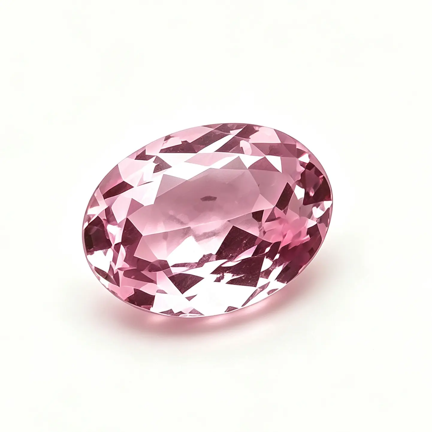 Lab Grown Pink Oval Cut Gemstone - Elegant and Sparkling Jewelry Piece for Special Occasions with Certificate