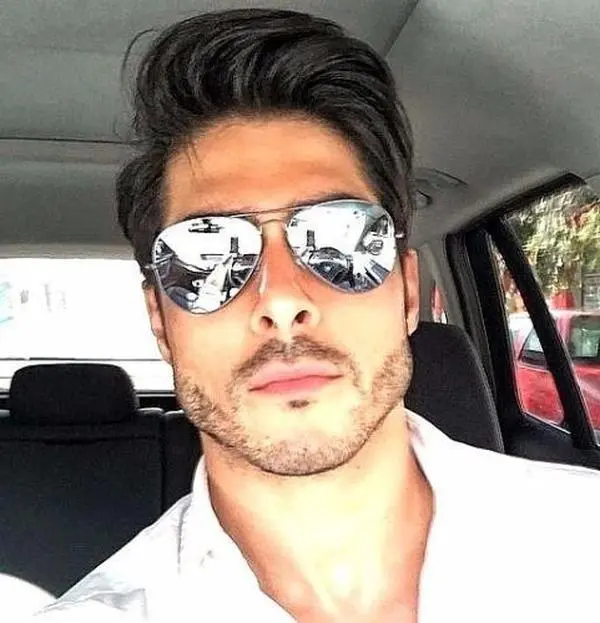 Aviator Shadz SILVER STAR Men's Polarized Silver Mirror Reflective Metal Sunglasses, Full Rim Classic Style, UV Protection Lens, Modern Sunglasses, Fashion Glasses Women, Eyewear Accessory