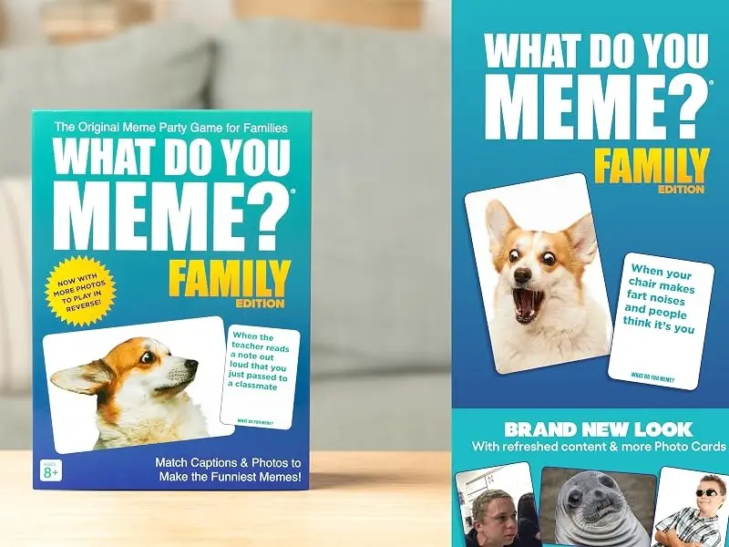 Family Edition by Relatable - Nappa Award 2025 Winner, Family Games for Kids and Adults 8+, The TikTok Viral Sensation Kids Game - Includes 300 Caption Cards, 108 Photo Cards