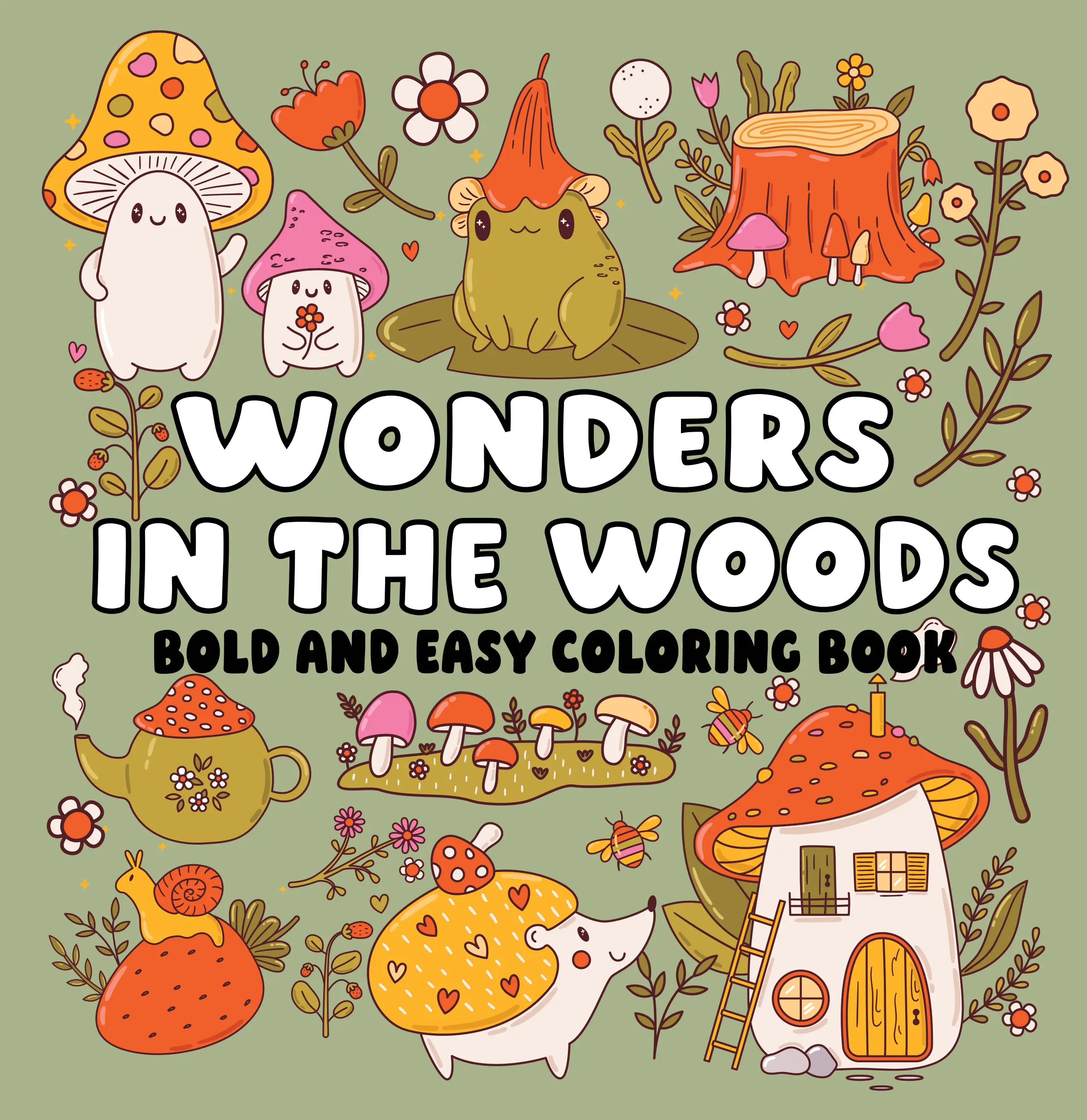 Wooden Theme Adult Coloring Book - Bold Lines, Woods-Themed Designs, Multi-Page Office Stationery Art Supply for Beginners, Versatile Use