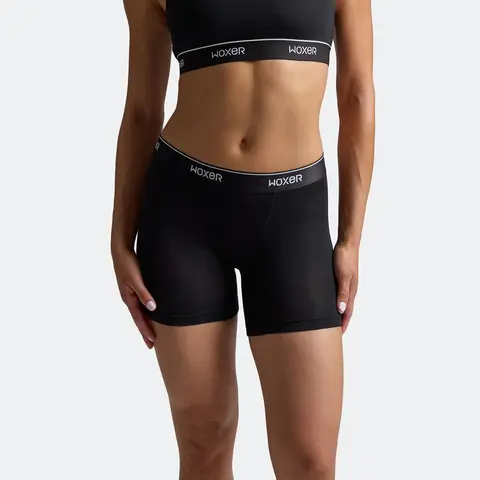 Woxer Women's Classic 5" Inseam Baller Boxer Panties - Modal Fabric, Breathable, Mid-Rise Secure Fit, Sensory-Friendly, No-Dig Comfort Waistband, Lightweight, Tag-Free, Lined Inside Leg Panels, Everyday Wear Boyshorts & Boxers
