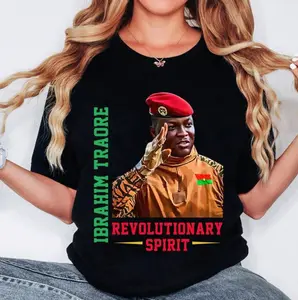 Ibrahim Traore Revolutionary Spirit T-Shirt, Africa support Shirt, African Independence Gift, Burkina Faso Politics Tee, Unisex Style For Men & Women