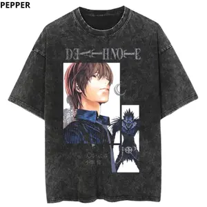 Death Of Kira Vintage Graphic Tee, Light Yagami - Ryuk Tee, Death Note Shirt, Manga Anime Shirt, Unisex T-Shirt, Anime Clothing, Top Menswear Womenswear Streetwear