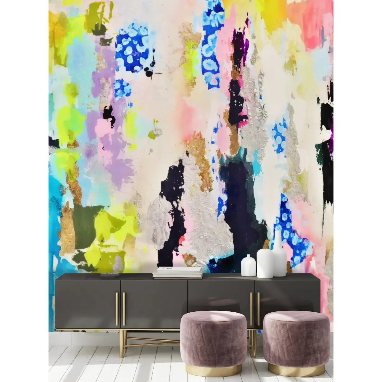 "Hawaiian Ice" Wallpaper | Oversized Wall Mural Design By Vivian Ferne