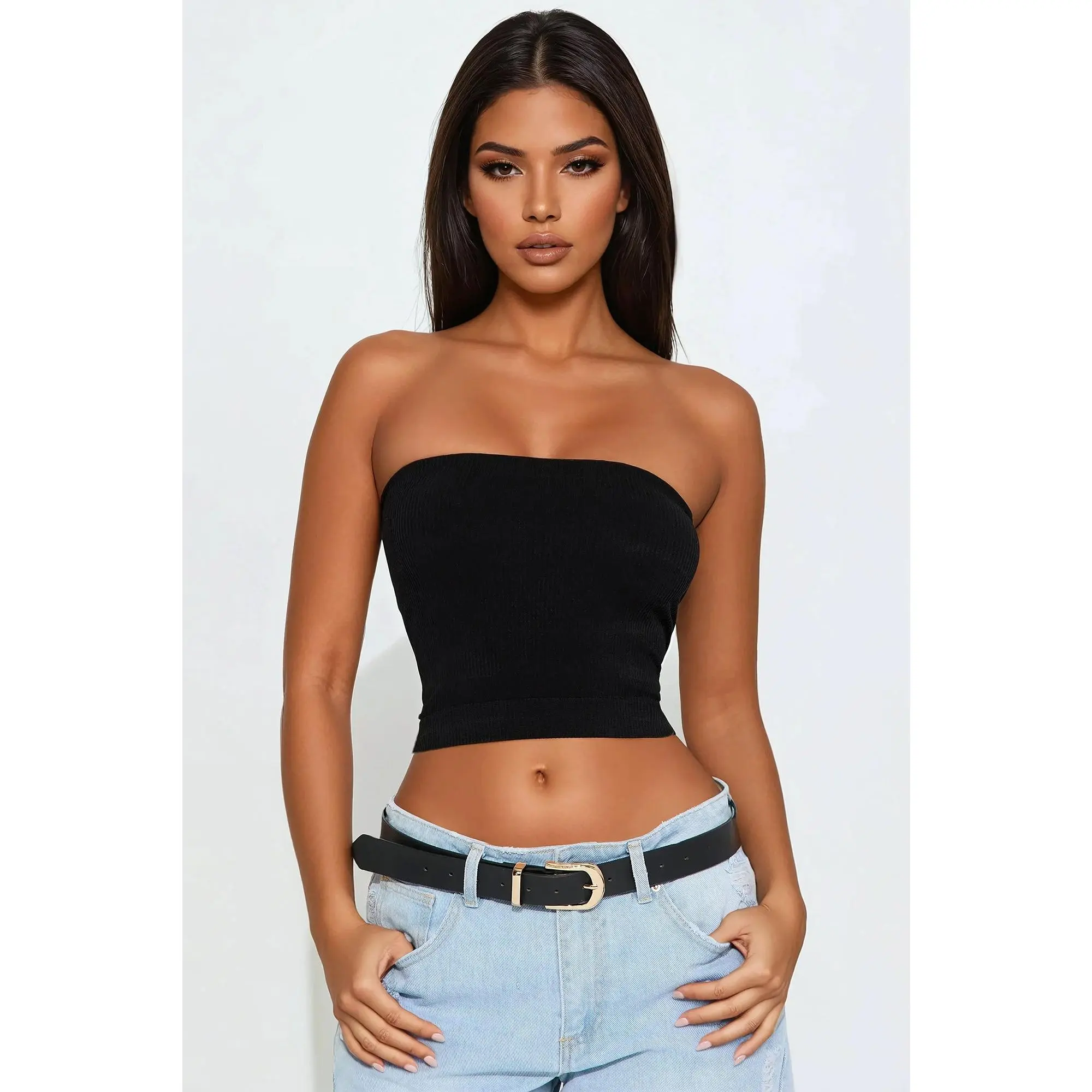 Kimberly Seamless Tube Top - Black
