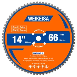 14-Inch 66 Teeth Metal Steel Cutting Saw Blade For Dry Cutting Mild Steel And Ferrous Metals, No Heat, No Burrs & Virtually No Sparks, Cermet Carbide Tipped Up To 5X Longer Life, Compatible With Circular And Chop Saws