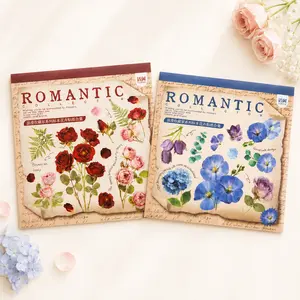 Botanical Flower PET Sticker Book 30 Sheets | Transparent Pressed Floral Stickers for Junk Journaling, Scrapbooking, Planner Decor, Card Making & Stationery Gifts | Buy 1 Get 2 FREE