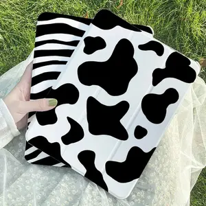 Cow print/Zebra print Tablet Case for Samsung Tab S7+/S8+/S9+/S9/S10FE+, Tab S6 Lite/Tab A7/A8/A9+ For iPad 10th Generation/ for iPad 5th Gen 9.7 inch for ipad Air 7 Pro9.7 2016 2017 2018 for ipad Air 5 Air 4 2022 10th 9th 8th 7th 10.9  2024Pro
