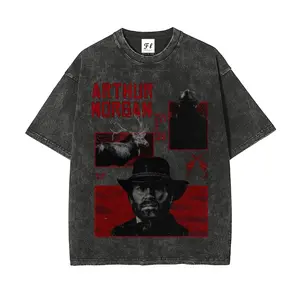 Red Dead Redemption Arthur Morgan Oversize Unisex Washed T-Shirt for Women and Men's Unisex
