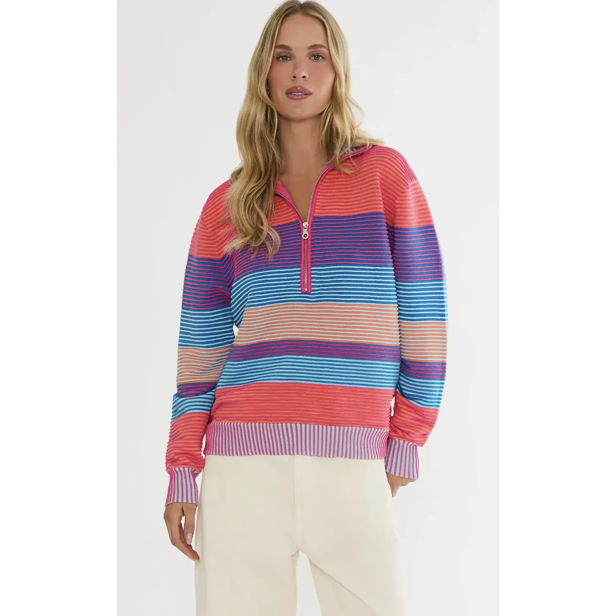 Lainey Sweater Vibrant Volley Stripe