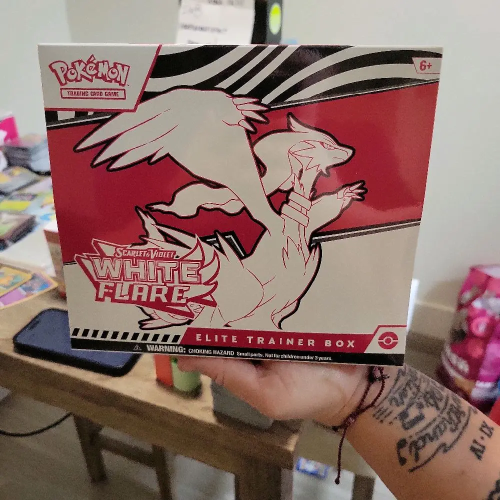 Pokmon White Flare ETB Elite Trainer Box - Scarlet Valley Theme Trading  Card Game - 6+ Years Old - Collectible Card Game - TikTok Shop