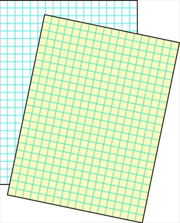 Manila Cross-Section Ruled Drawing Paper - 1 in Ruled Side, 9x12 in Office Stationery for Notebooks & Paper Supplies