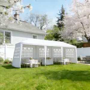 10'x10‘/20'/30' Outdoor Party Tent with 0/5/7/8 Removable Sidewalls, Waterproof Canopy Patio Wedding Gazebo  for BBQ, Birtheday Party