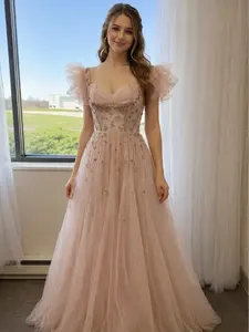 Nova Puff-Sleeve Gown
