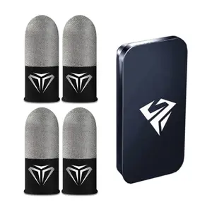 Gaming Fingertip Gloves 2-Piece Modern Finger Sleeves, Sweatproof, Anti-Slip, Breathable, Touch-Screen for Smartphone, Console Gamer Accessories