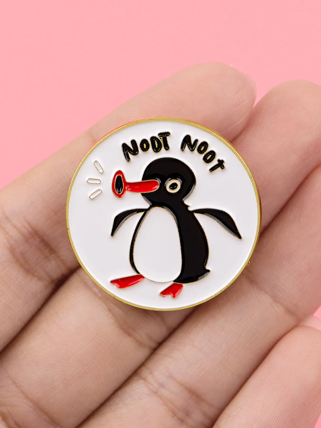 Penguin Enamel Brooch, Brooch Pins, Zinc Alloy Cartoon Animal Design Badge, Enamel Lapel Pins, Backpack Women's Accessory, Fashion Jewelry Gift, All Seasons