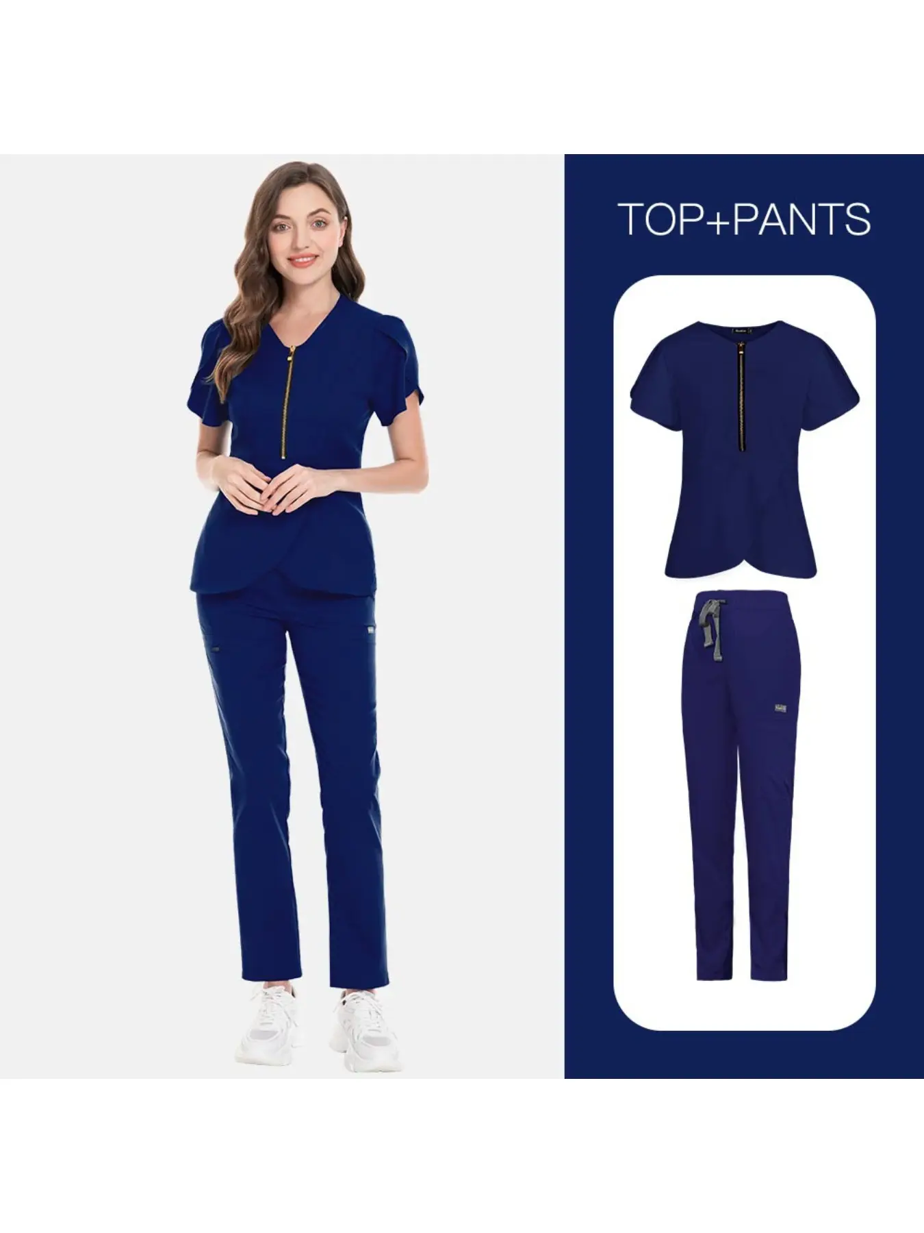 Comfortable leisure beauty salon nurse work clothes SPA club high quality Workwear hand washing clothes staff uniform solid color suit soft and comfortable nurse clothes