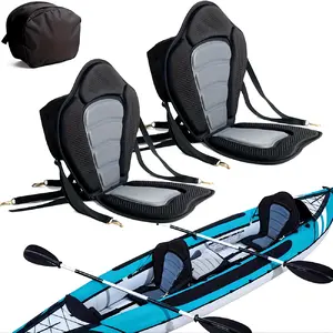1/2Pack Kayak Seat Padded Deluxe Paddleboard Seat Adjustable Boat Seat Cushioned Fishing Seat High Back Comfortable Backrest Support With Detachable Back Storage Bag For Universal Sit