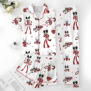 Gangle The Amazing Digital Circus Satin Pajamas, Pomni Jax Kinger Caine Sleepwear, Aesthetic Anime Pajama Set, Silk Pajamas, Gift for Fans
