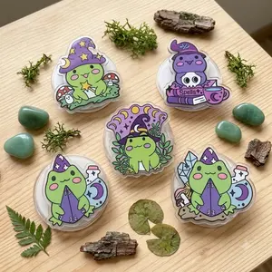 [MAGNETIC] Cute Wizard Frog MagSafe Phone Grip Fantasy Style Magnetic Stand Holder Unique Tech Accessory For Witchy Fans