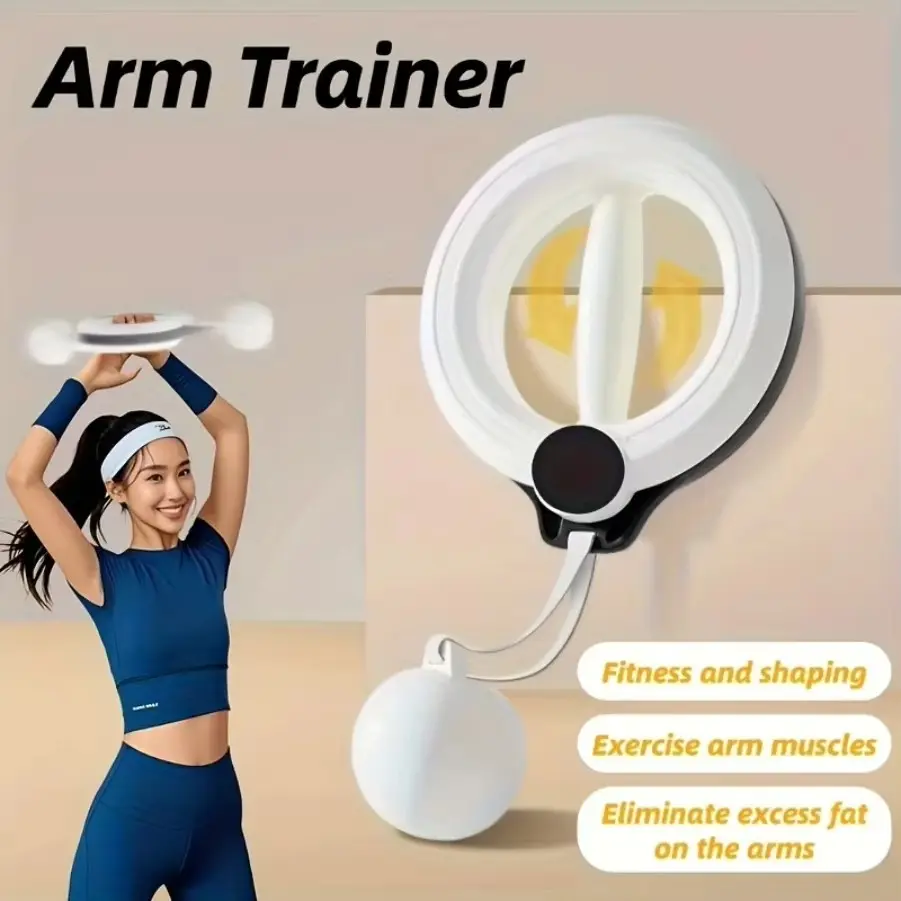 360° Rotating Handheld Fitness Machine, Home Gym Yoga Pilates Arm Full Body Exercise, Fat Burning Workout Tool, Arm Strength Trainer, Portable Arm Exerciser