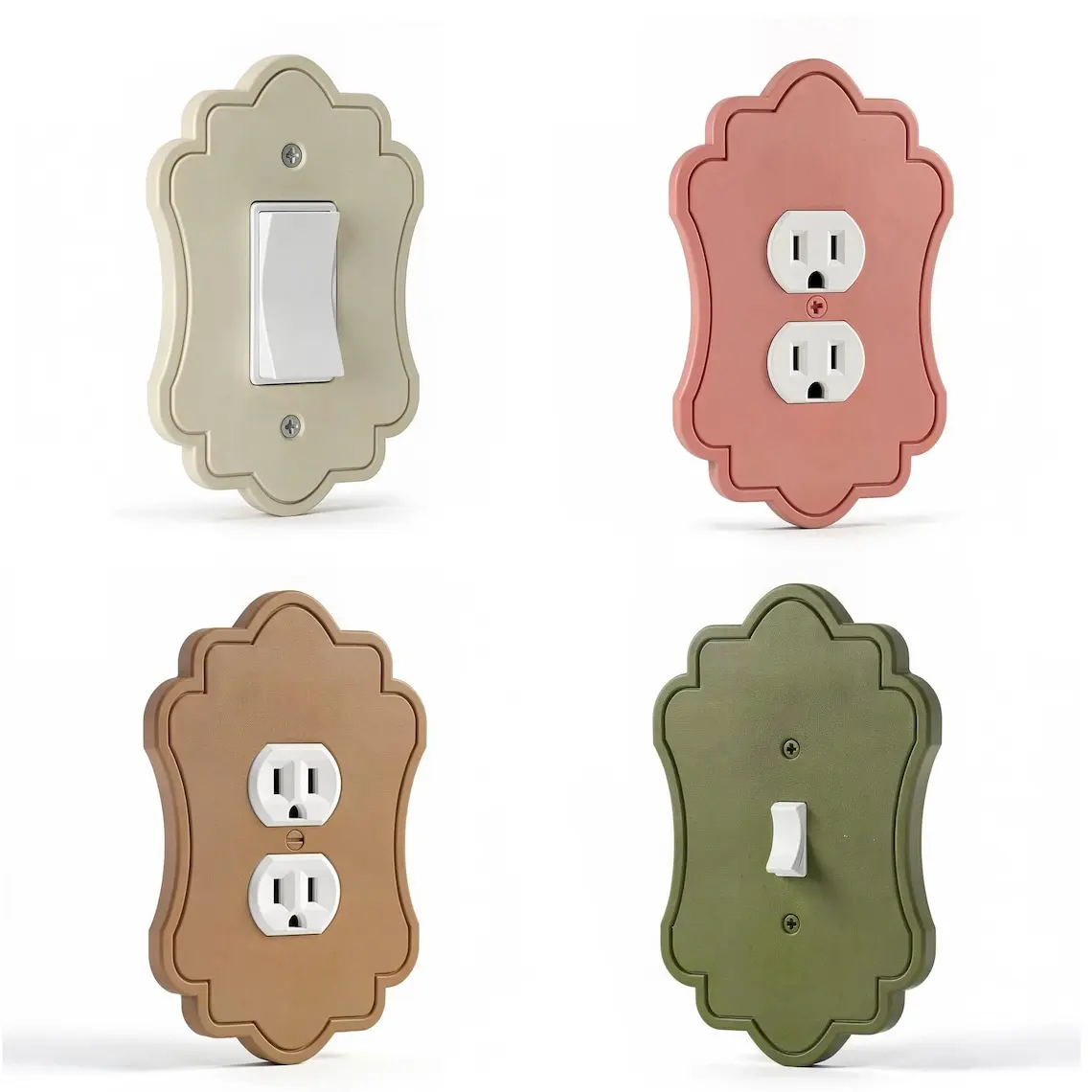 Ornate Baroque Victorian Decorative Vintage Light Switch Cover, Home Improvement Electrical Wall Plate Accessory